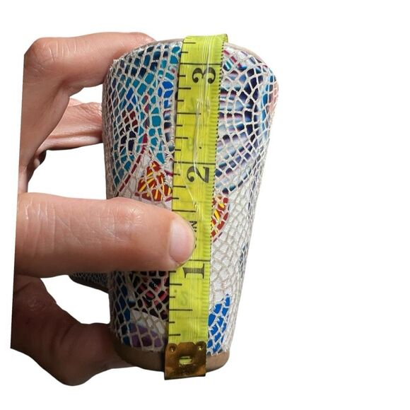 Spring Step Women's Laylani Suede Leather Floral Wedge Slide Sandals Blue Sz 38 - Picture 10 of 11